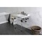 Kingston Brass 30 Carrara Marble Console Sink with Acrylic Legs, Marble WhiteMatte Black LMS3030MASQ0 - alternate 5